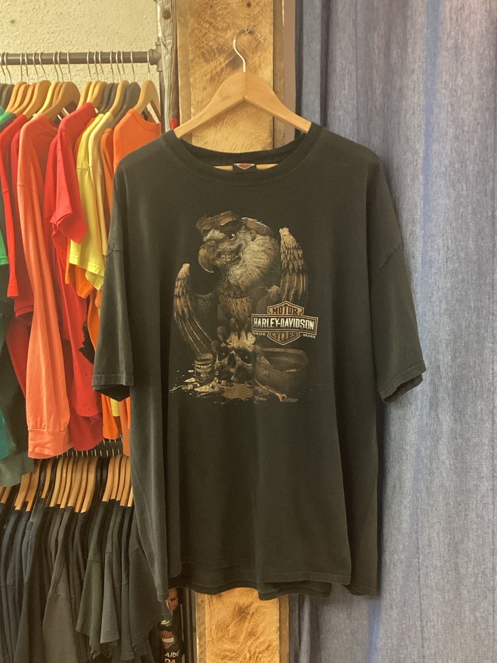 Vintage Harley Davidson Eagle NYC Black T-Shirt